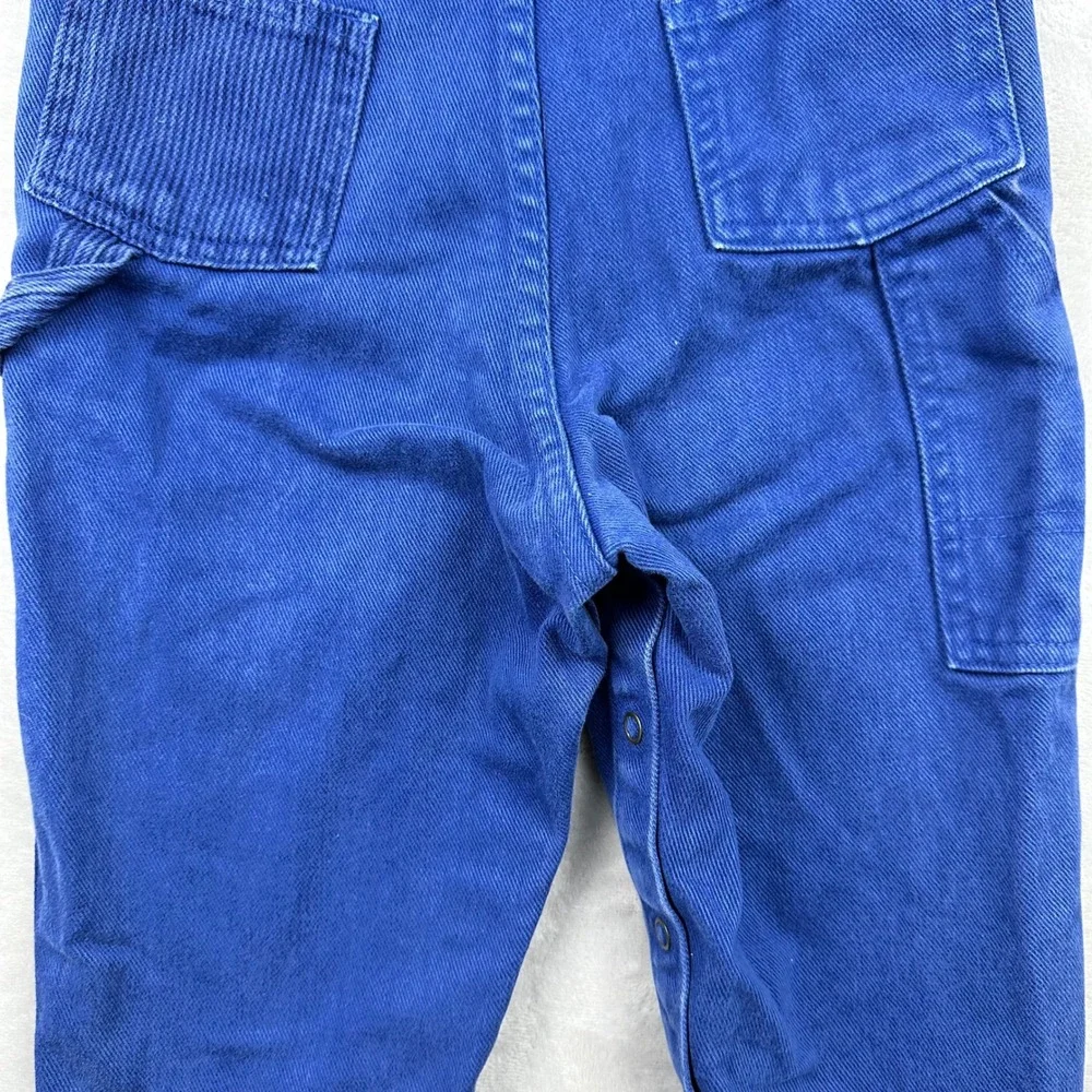 Vintage 1990s OshKosh B'gosh Blue Overalls Toddler 3T Made USA Cotton Snap Leg